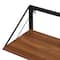 Honey Can Do Black &#x26; Walnut Collapsible Wall-Mounted Hamper with Bag and Shelf